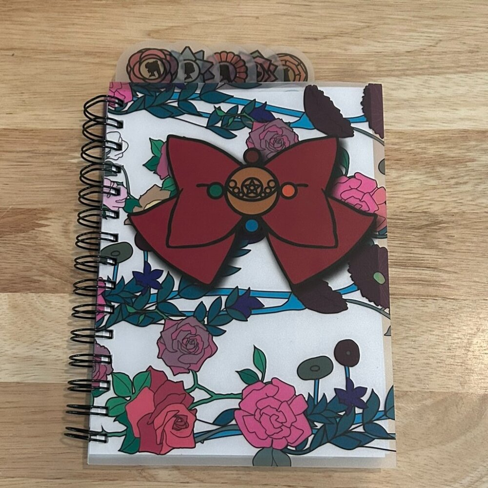 Sailor Moon Crystal 6” x 8” Plastic Divider Tab Journal By Just Funky
